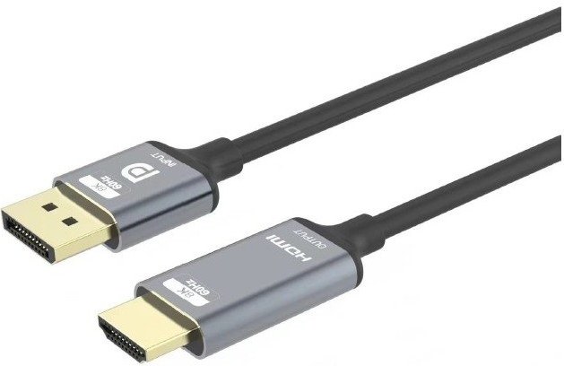 PremiumCord kábel DisplayPort 1.4 na HDMI 2.1 prepojovací, pre 8K@60Hz,4K@144Hz, 2,0m, (rozbalené)