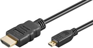 PremiumCord kábel HDMI na microHDMI M/M, prepojovací, 3,0m