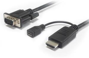 PremiumCord kábel HDMI na VGA M/M, prepojovací, 2,0 m