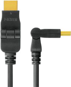 PremiumCord kábel HDMI v 1.3 M/M, prepojovací 3,0m, otočné koncovky