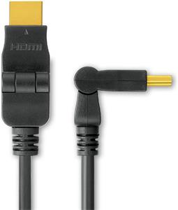 PremiumCord kábel HDMI v 1.3 M/M, prepojovací 5,0m, otočné koncovky