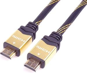 PremiumCord kábel HDMI v 2.0 M/M, prepojovací 1,0m, oplet