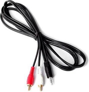 PremiumCord kábel Jack 2,5 na 2x cinch M/M, prepojovací 2,0m čierny