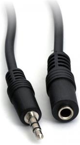PremiumCord kábel Jack 3,5mm M/F, predlžovací 3,0m čierny