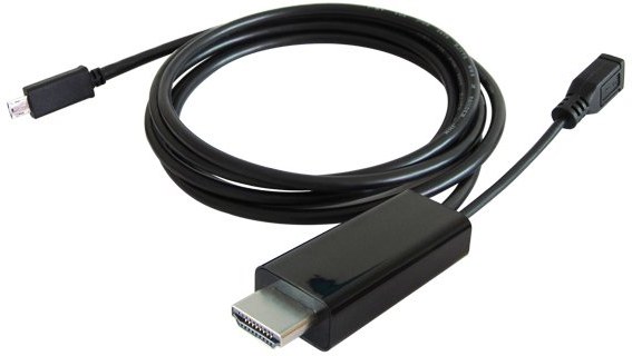 PremiumCord kábel micro USB na HDMI M/M, prepojovací, 1,5 m