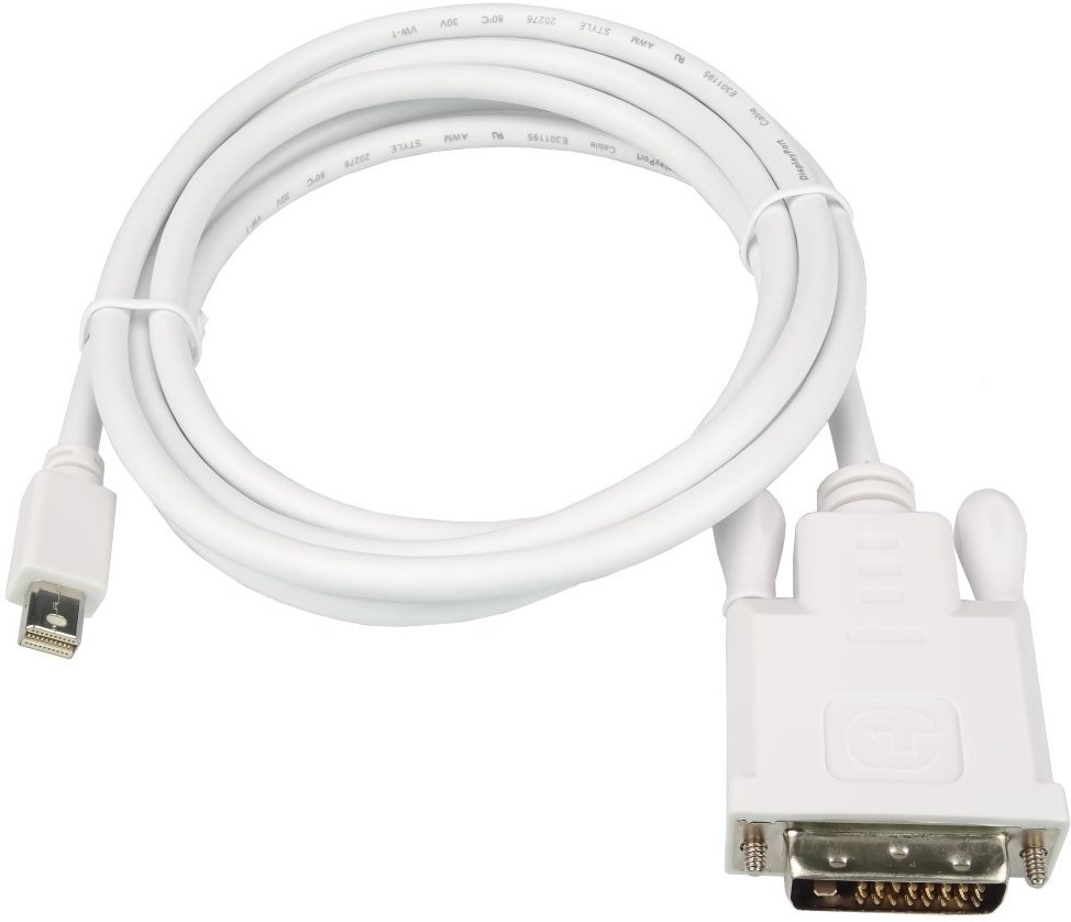 PremiumCord kábel miniDisplayPort na DVI M/M, prepojovací, 3,0m biely