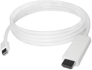 PremiumCord kábel miniDisplayPort na HDMI M/M, prepojovací, 1,0m, biely