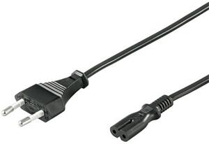 PremiumCord kábel sieťový 230V k magnetofónu plochý 2,0m čierny