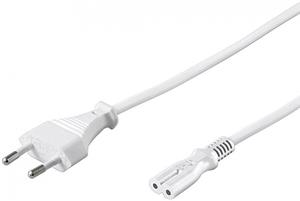 PremiumCord kábel sieťový 230V k magnetofónu plochý 3,0m biely