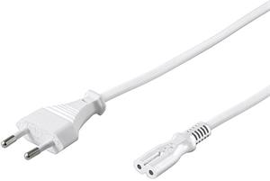 PremiumCord kábel sieťový 230V k magnetofónu plochý 5,0m biely