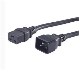 PremiumCord kábel sieťový 230V k PC predlžovací, konektor C19 a C20 M/F 3,0m čierny