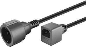 PremiumCord kábel sieťový 230V predlžovací 0,20m čierny pre UPS