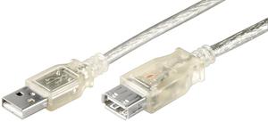 PremiumCord kábel USB 2.0 A-A M/F, predlžovací, 5,0m
