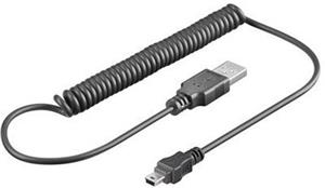PremiumCord kábel USB 2.0 na mini USB M/M, prepojovací, 0,5 - 1,5m točený