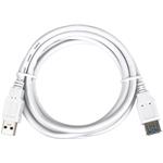 PremiumCord kábel USB 3.0 A-A M/F, predlžovací, 0,5m biely