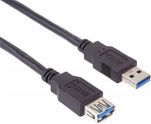 PremiumCord kábel USB 3.0 A-A M/F, predlžovací, 0,5m