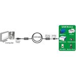 PremiumCord kábel USB 3.0 A-A M/F, predlžovací, 10,0m repeater (aktívny)