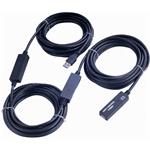 PremiumCord kábel USB 3.0 A-A M/F, predlžovací, 20,0m repeater (aktívny), (rozbalené)