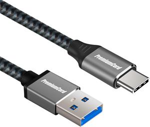 PremiumCord kábel USB 3.0 na USB-C M/M, prepojovací,USB 3.1 generation 1, 3A, 5Gbit/s, 0,5m oplet