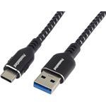 PremiumCord kábel USB 3.0 na USB-C M/M, prepojovací, USB 3.2 generation 1, 3A, 5Gbit/s, 0,5m, oplet