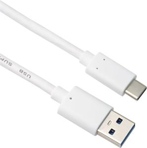 PremiumCord kábel USB 3.0 na USB-C M/M, prepojovací (USB 3.2 generation 2, 3A, 10Gbit/s), 1,0m, biely