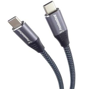 PremiumCord Kabel USB 3.2 Gen 1 USB-C male - USB-C male, bavlněný oplet, 20cm