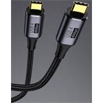PremiumCord kábel USB 4 8K@60Hz Thunderbolt 3, 0,3m, čierny