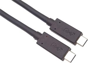 PremiumCord kábel USB 4 8K@60Hz Thunderbolt 3, 0,5m, čierny