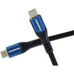 PremiumCord kábel USB-C 3.2 Gen M/M, 100W/20Gbit/s, 5A, oplet, 2,0m