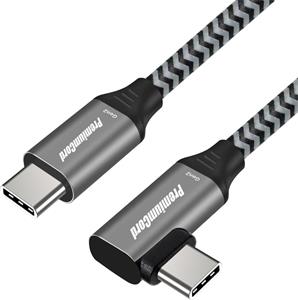PremiumCord kábel USB-C 3.2 M/M, 60 W prepojovací 2,0m, bavlnený oplet