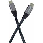 PremiumCord kábel USB-C 3.2 M/M, prepojovací 1,5m, bavlnený oplet