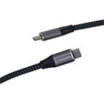PremiumCord Kábel USB-C M/M, 100W 20V/5A 480Mbps,oplet, 1m