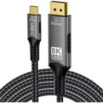 PremiumCord kábel USB-C na DisplayPort DP 1.4, 8K@60Hz a 4K@120Hz, 2,0m, (rozbalené)