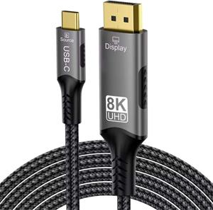 PremiumCord kábel USB-C na DisplayPort DP 1.4, 8K@60Hz a 4K@120Hz, 2,0m, (rozbalené)