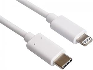 PremiumCord kábel USB-C na lightning M/M, prepojovací, 0,5m biely