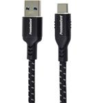 PremiumCord kabel USB-C - USB 3.0 A (USB 3.2 generation 1, 3A, 5Gbit/s) bavlněný oplet a hliníkové konektory 1,5m