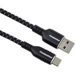 PremiumCord kabel USB-C - USB 3.0 A (USB 3.2 generation 1, 3A, 5Gbit/s) bavlněný oplet a hliníkové konektory 1,5m