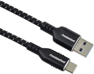 PremiumCord kabel USB-C - USB 3.0 A (USB 3.2 generation 1, 3A, 5Gbit/s) bavlněný oplet a hliníkové konektory 1,5m