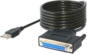 PremiumCord kábel USB na LPT (DB25F) M/M, prepojovací 1,8m