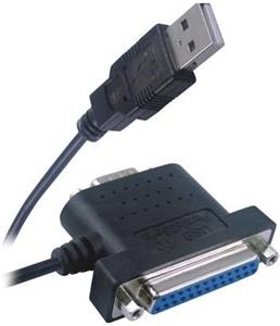 PremiumCord kábel USB na RS 232 + LPT M/M, prepojovací
