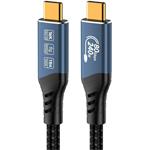 PremiumCord kábel USB4 Version2.0, 40 Gbps, 8K@60Hz, 240 W, Thunderbolt 3/4, 1,0m, sivý