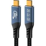 PremiumCord kábel USB4 Version2.0, 40 Gbps, 8K@60Hz, 240 W, Thunderbolt 3/4, 1,2m, sivý