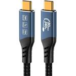 PremiumCord kábel USB4 Version2.0, 40 Gbps, 8K@60Hz, 240 W, Thunderbolt 3/4, 1,5m, sivý