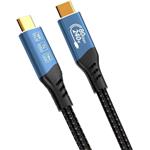 PremiumCord kábel USB4 Version2.0, 80 Gbps, 8K@60Hz, 240 W, Thunderbolt 5, 1,5m, sivý