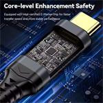 PremiumCord kábel USB4 Version2.0, 80 Gbps, 8K@60Hz, 240 W, Thunderbolt 5, 1,5m, sivý