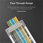 Premiumcord konektor RJ45 cat6 UTP pre drôt a lanko, pass-through