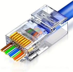 Premiumcord konektor RJ45 cat6 UTP pre drôt a lanko, pass-through