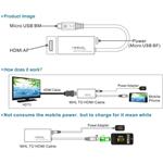 PremiumCord MHL redukcia micro USB na HDMI M/F, káblová 0,2m