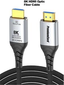 PremiumCord optický fiber kábel Ultra High Speed HDMI v2.1 M/M, prepojovací, 8K@60Hz, pozlátený, 10,0m