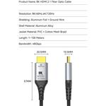 PremiumCord optický fiber kábel Ultra High Speed HDMI v2.1 M/M, prepojovací, 8K@60Hz, pozlátený, 30,0m